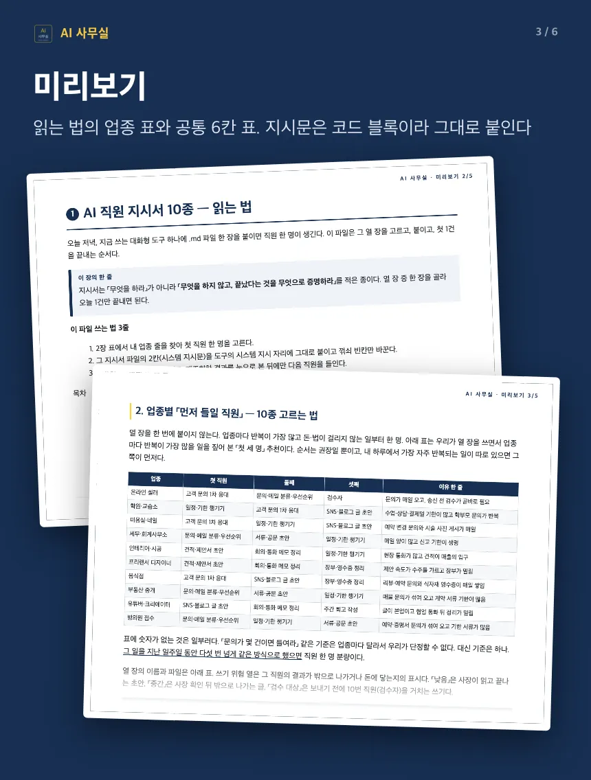 AI 직원 지시서 10종 상세 3