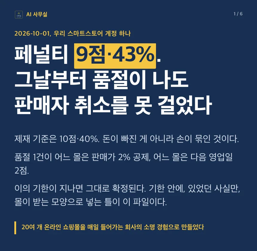 페널티 소명서 템플릿 7종 상세 1