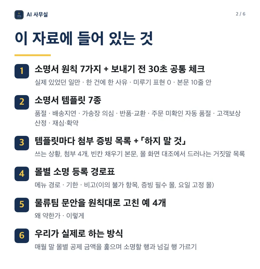 페널티 소명서 템플릿 7종 상세 2